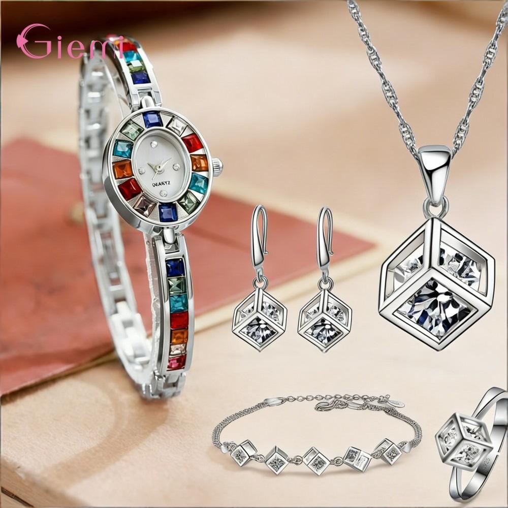 Best Jewelry Watches For Women - Mooie 925 sterling zilveren geometrie kristal