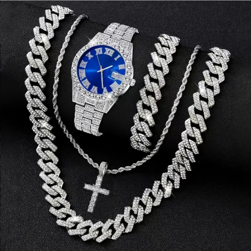 Icebox Jewelry Watches - 3/4PCS Hip Hop Iced Out herenhorloge