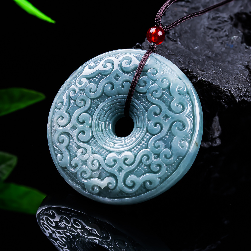 Jewelry & Watches Review - Natuurlijke Birmese Jadeïet Bloem Hanger Ketting
