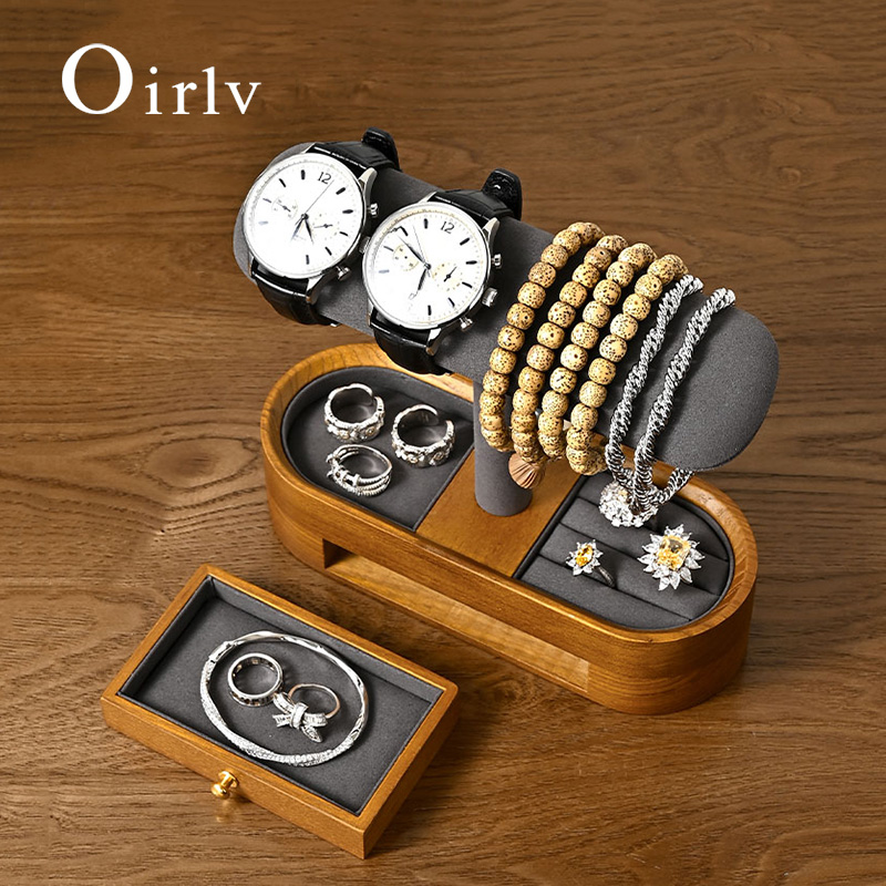 Jewelry Box Watches Bracelets - Oirlv Massief Houten Horloge Organisator Plank