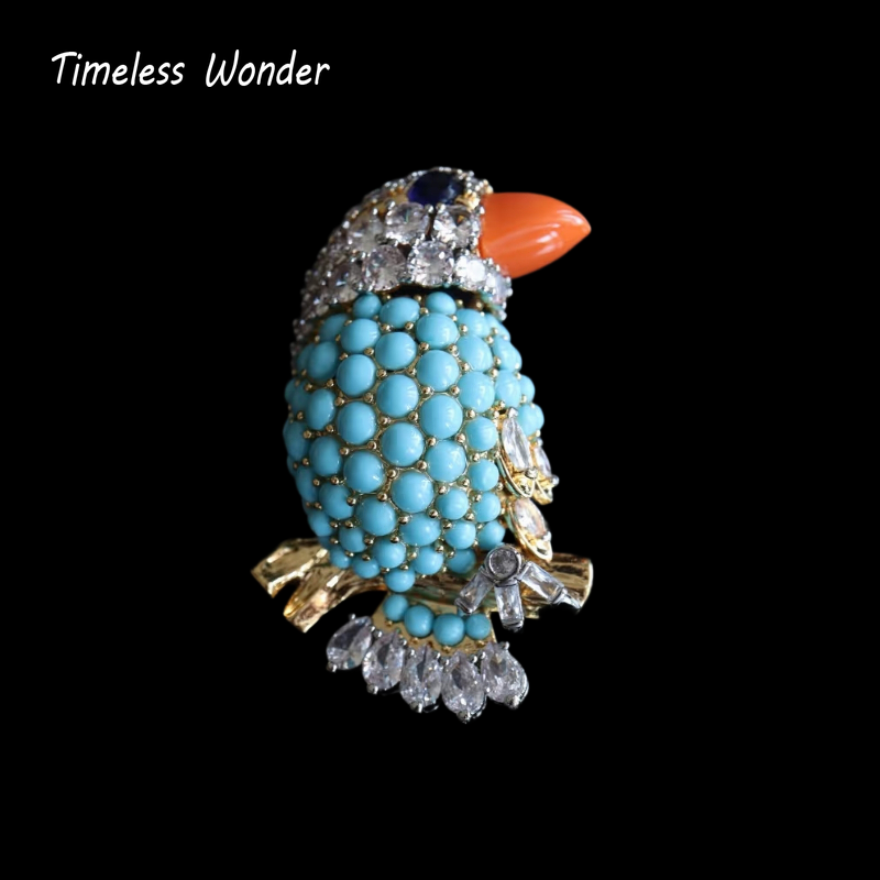 Vintage Brooch Pin - Tijdloze Wonder Fancy Zirkoon Vogel Broche