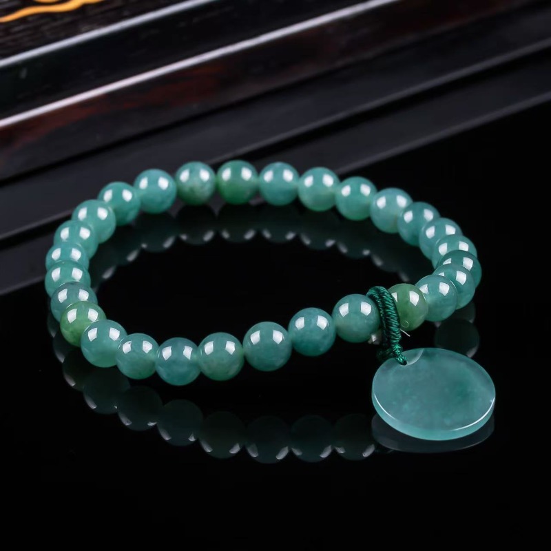 Charm Bracelet Beads - Natuurlijke Jadeiet Blauw Water Niets Plaquette