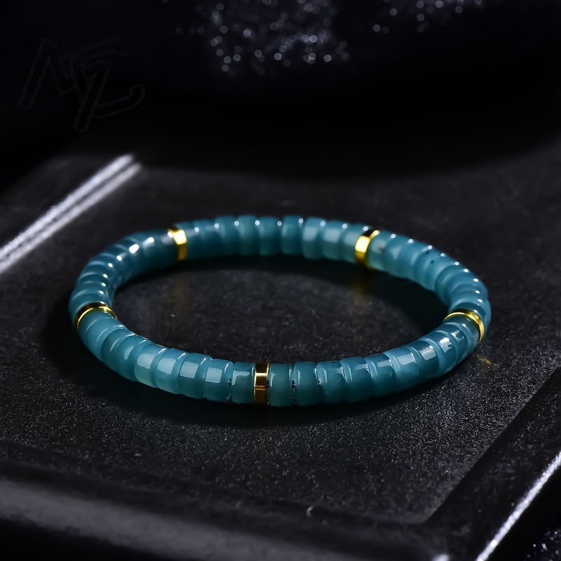 Jewelry & Watches Review - Natuurlijke Jadeïet Blauw Water Abacus Kralen