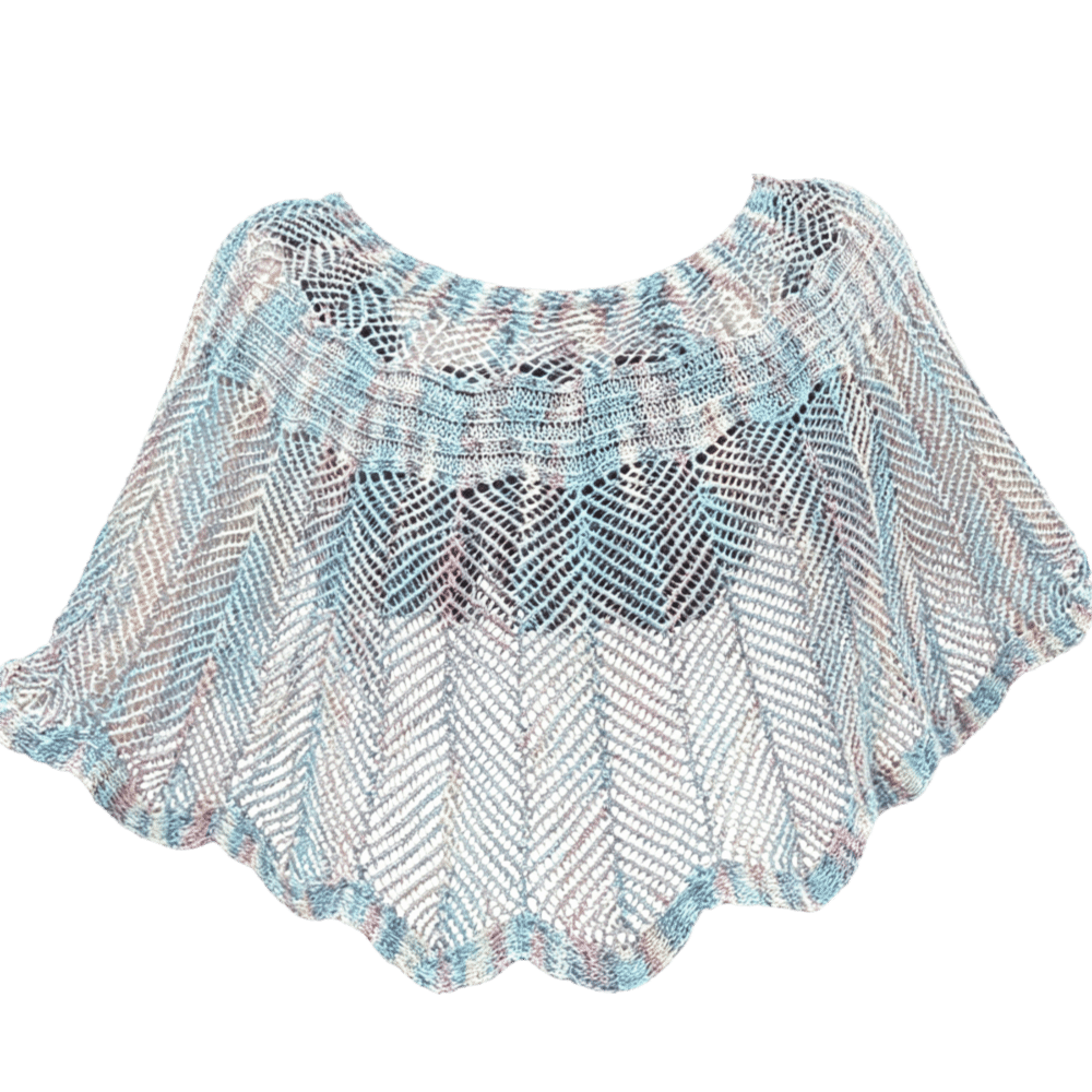 Vintage Brooch Pin - Pullover-stijl gehaakte sjaal met parelbroche, vintage