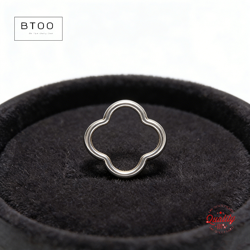 Sterling Silver Ring - Sterling zilveren bloemconnectoren hangers klaver connectoren