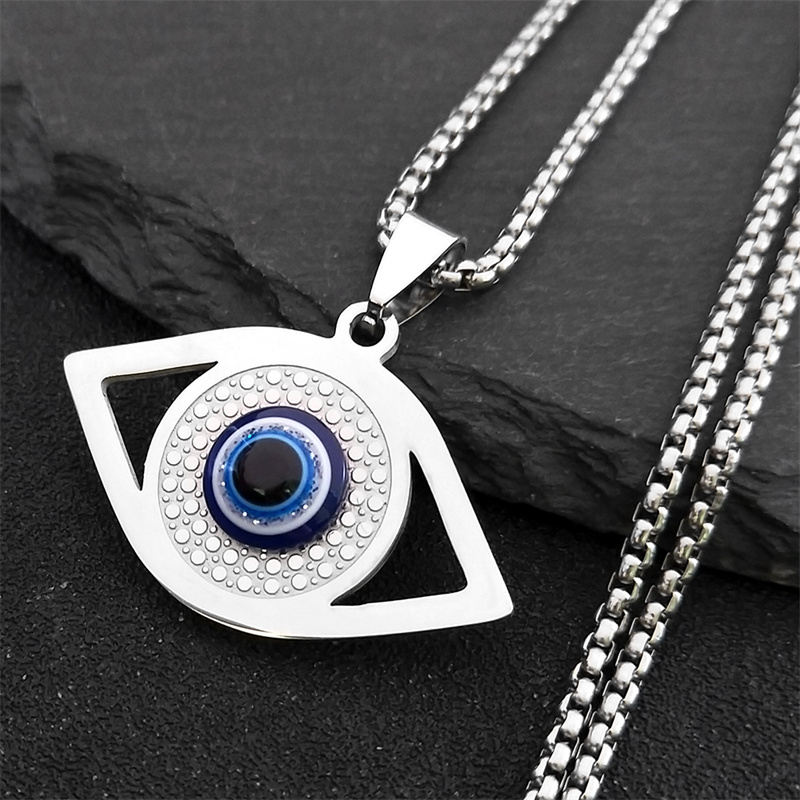 Jewelry & Watches Review - Islam Hamsa Evil Blue Eye ketting