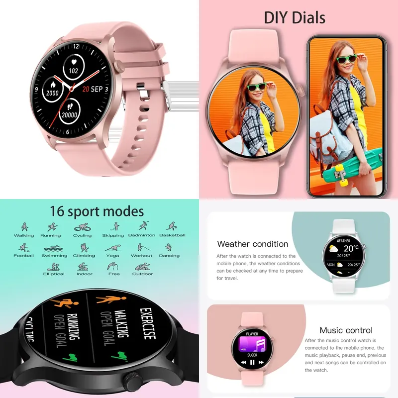 Smartwatch - SENBONO MAX8 Heren Smart Watch Dames