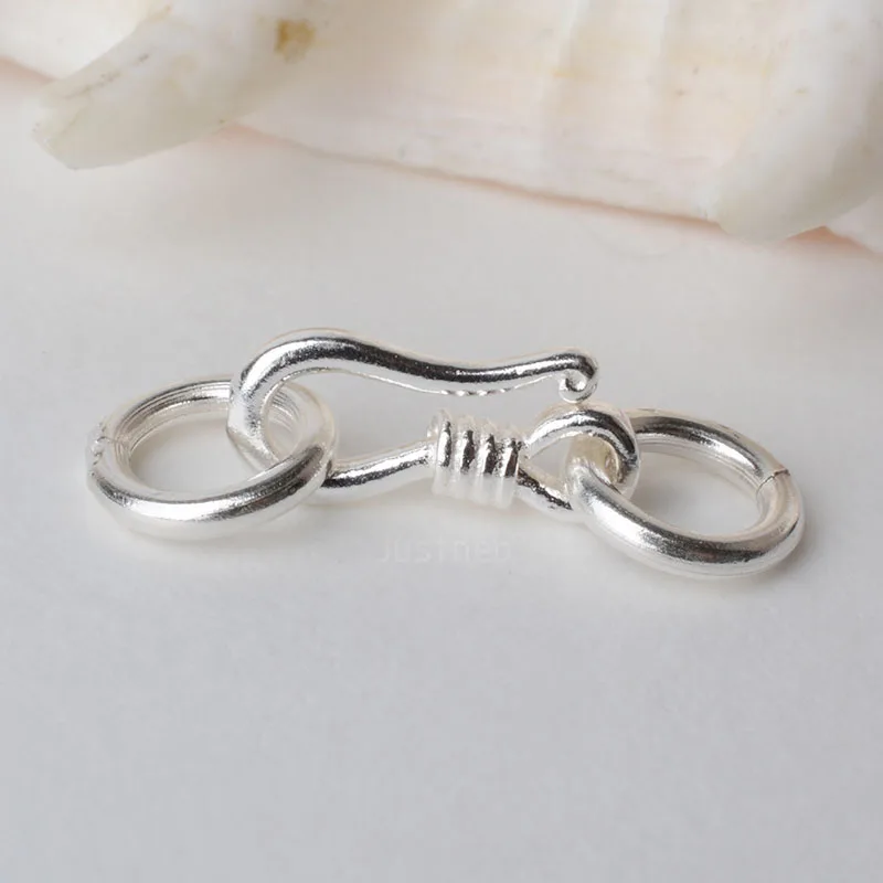 Sterling Silver Ring - Sterling zilveren S haak- en oogvissluiting