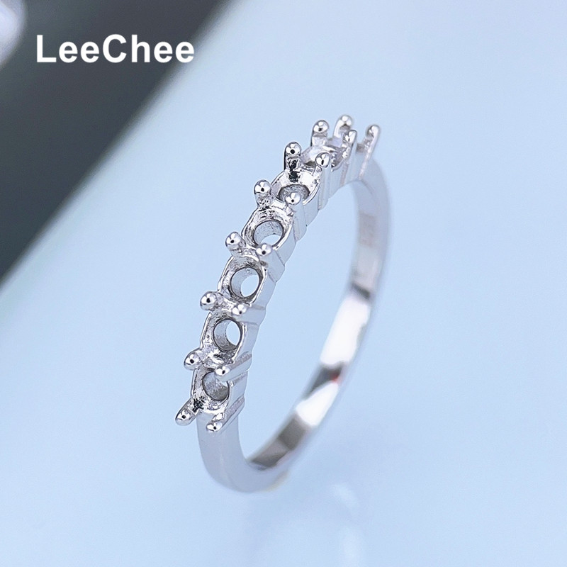Sterling Silver Ring - Vaste Band Ring Instellingen voor Moissanite