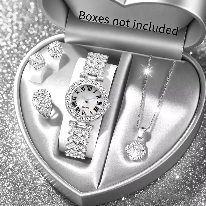 5 STKS Luxe Strass Dameshorlog - Jewelry Watches Luxury recensie en prijs