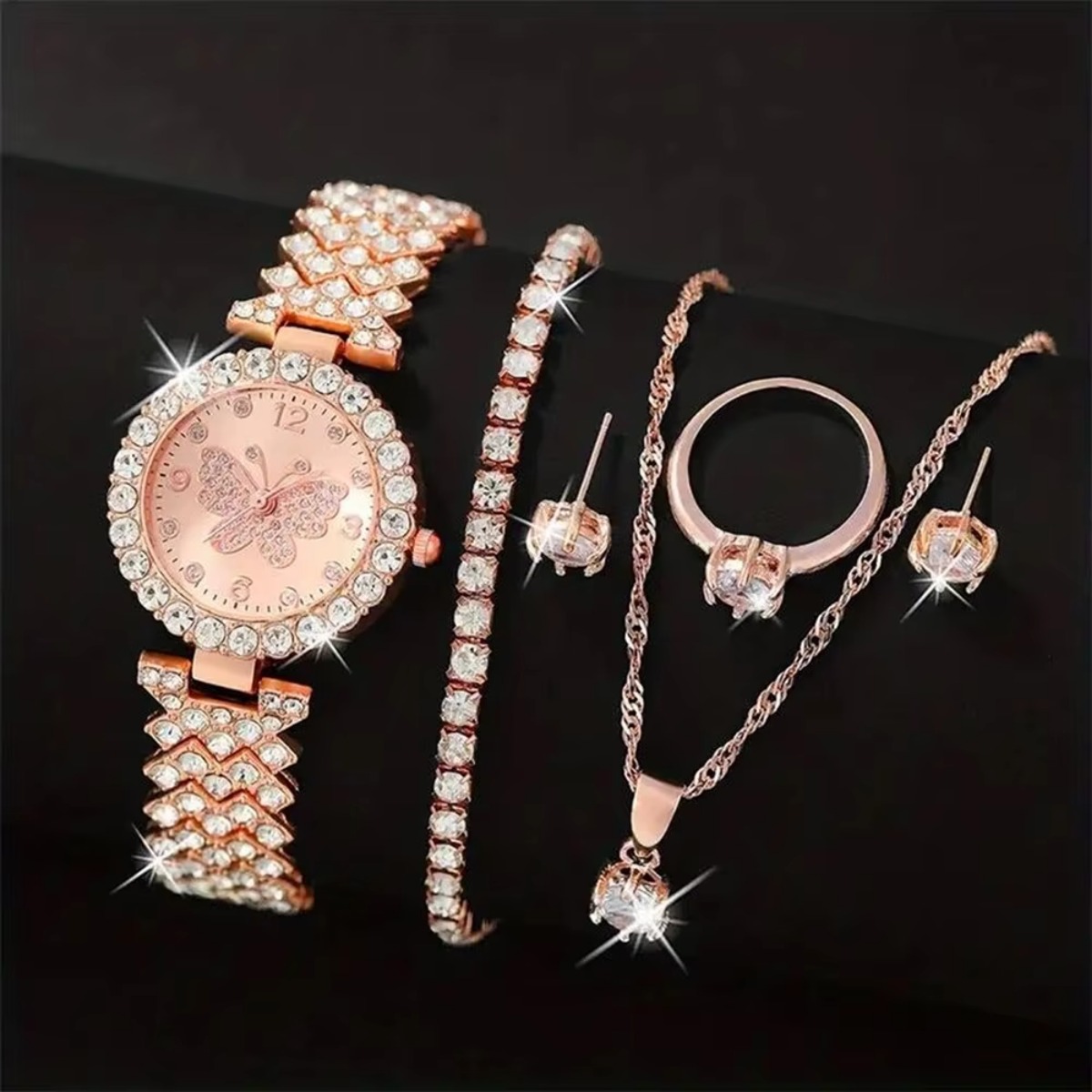 6 stks/set luxe strass vlinder - Jewelry Box Watches Bracelets recensie en prijs