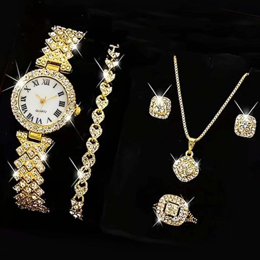 6 stks/set Luxe Strass Vrouwen - Jewelry Watches Luxury recensie en prijs