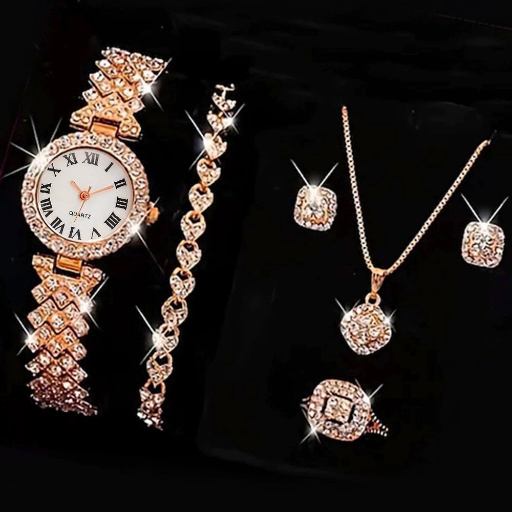 6 stks/set Luxe Strass Vrouwen - Jewelry Watches Luxury recensie en prijs