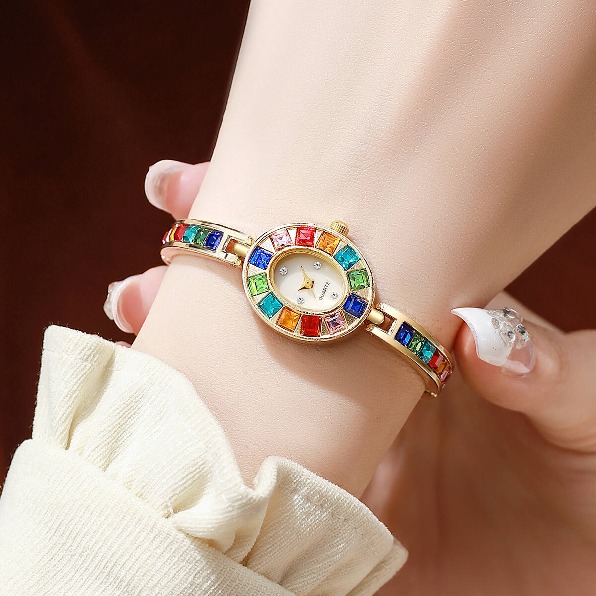 2 stks/set Luxe Strass Vrouwen - Jewelry Watches Women recensie en prijs