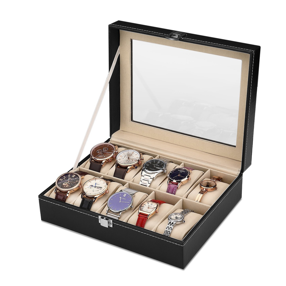 10-Bits Pu Lederen Grijs Flane - Best Jewelry Watches For Women recensie en prijs
