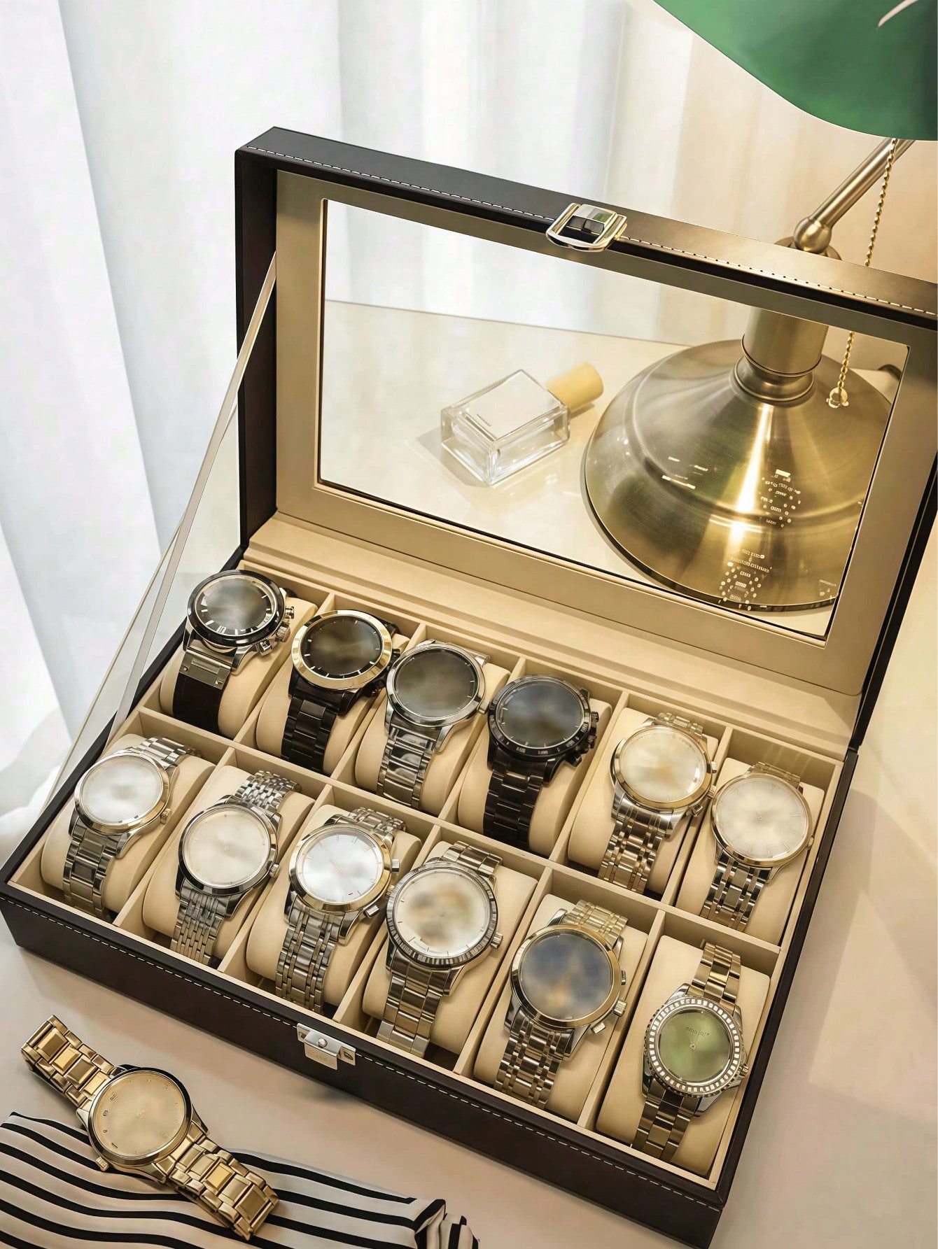 Leren horlogedoos met slot, gr - Jewelry Watches Women recensie en prijs
