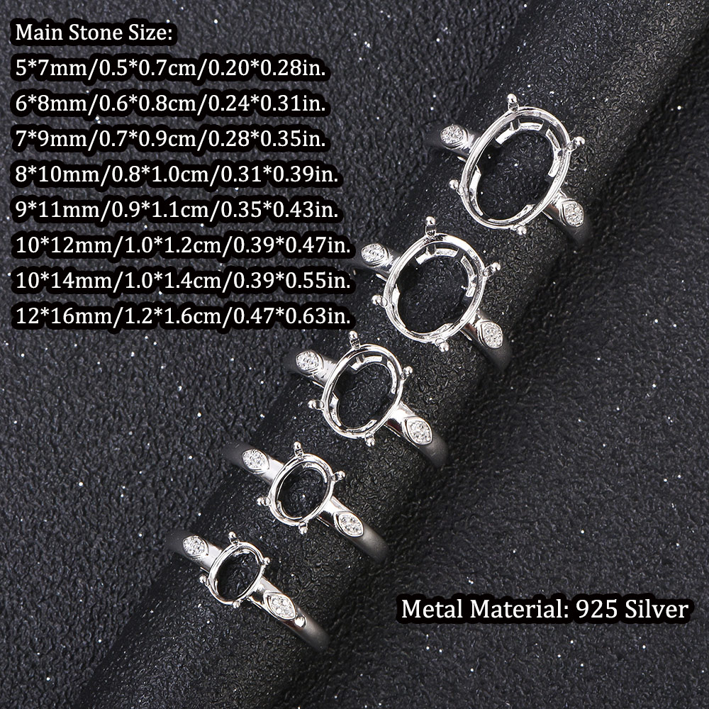 5x7-12x16mm Ring Blank 925 Ste - Sterling Silver Ring recensie en prijs