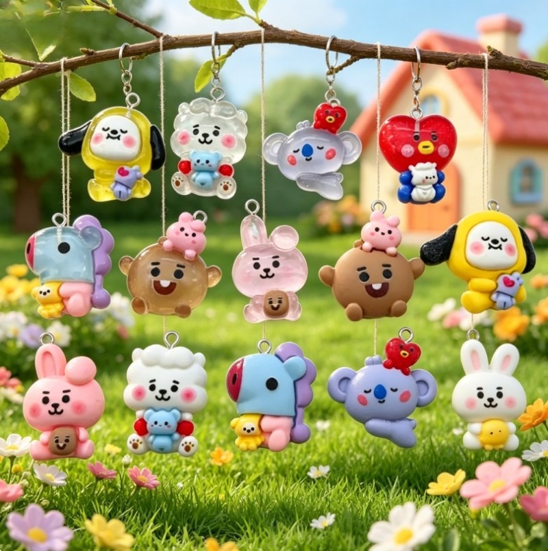 7 stks BT21 Hars Cartoon Charm - Charm Bracelet Beads recensie en prijs