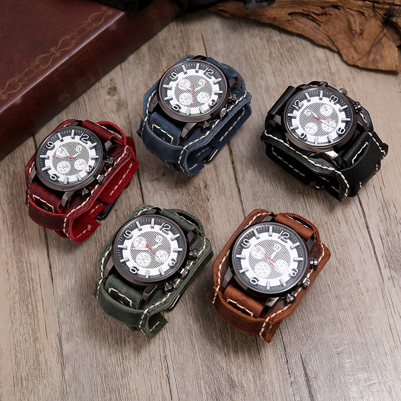 Punk Vintage Echt Lederen Band - Jewelry Watches Vintage recensie en prijs