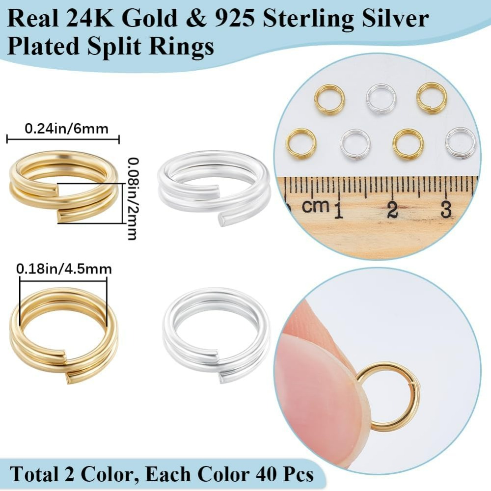 1 doos 80 stuks split ringetje - Sterling Silver Ring recensie en prijs
